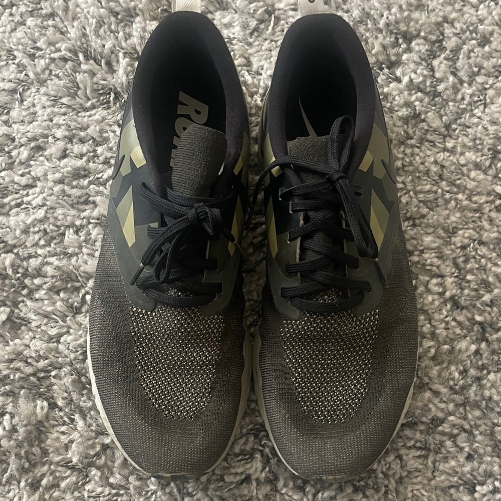 Nike Black and Olive Odessey React Flyknit 10.5